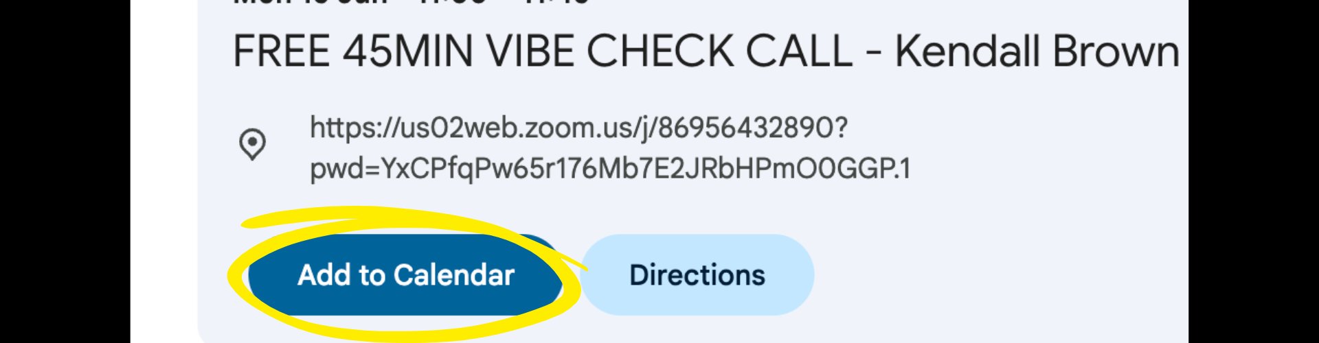 TidyCal calendar invite example
